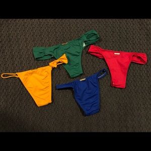 San Lorenzo set of 4 bikini bottoms- size Large